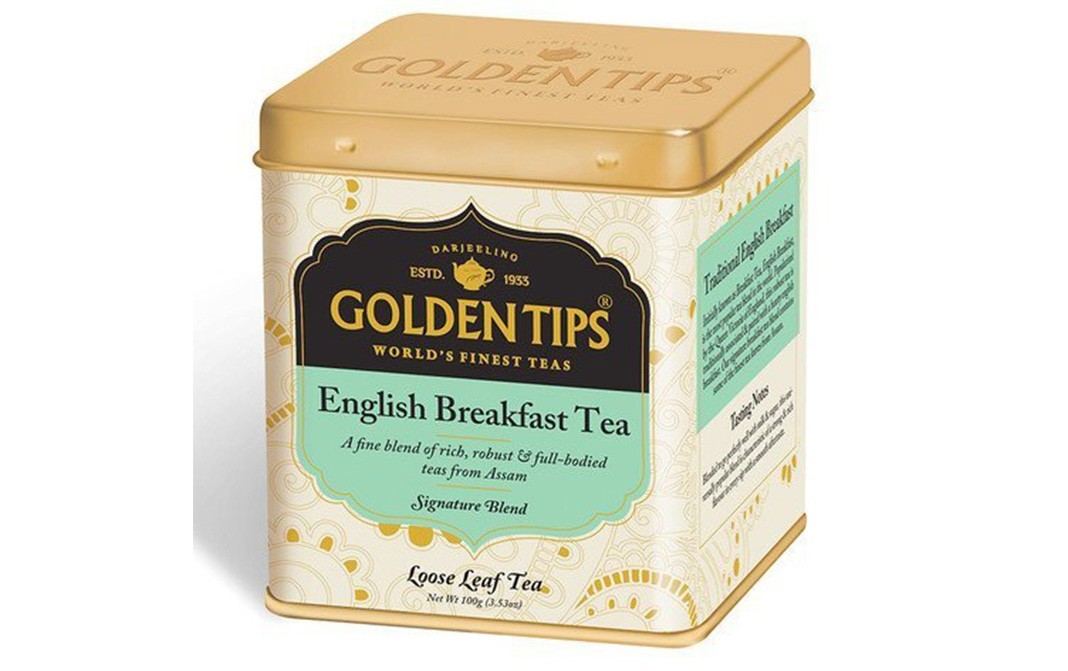 Golden Tips English Breakfast Tea, Loose Leaf Tea   Tin  100 grams